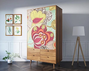 Шкаф трехстворчатый "Berber" принт 6 арт BB02/Print_06 на заказ