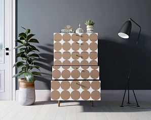 Комод высокий "Berber" принт 17 арт BB10/Print_17 в интерьере