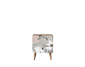 Тумбочка "Berber" с двумя ящиками 50 принт арт BB03/Print_50, разноцветная