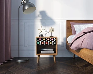 заказать Тумбочка "Berber" с открытой полкой 37 принт арт BB33/Print_37, разноцветная