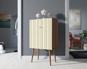 Комод на высоких ножках "Berber" принт 23 арт BB09/Print_23 в интерьере