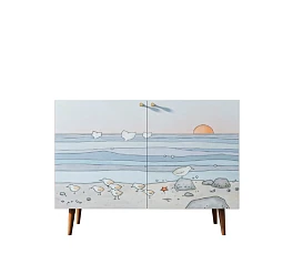 Комод "Berber" две дверки 10 принт арт BB04/Print_10 в интерьере