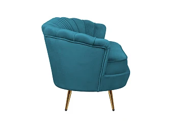Диван ракушка для гостиниц Pearl Triple Marine Velvet