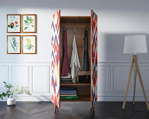 купить красивые Шкаф малый двухстворчатый "Berber" принт 2 арт BB08/Print_02 в интернет-магазине