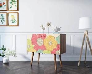 Комод на высоких ножках "Berber" малый принт 5 арт BB13/Print_05 на заказ