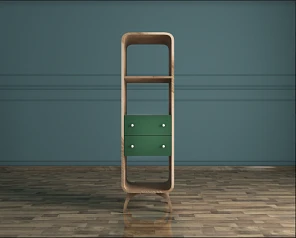 купить красивый Стеллаж "Ellipse" узкий с ящиками арт EL17G в интернет-магазине