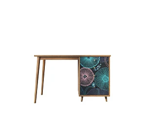 купить красивые Стол рабочий "Berber" принт 32 с одной тумбой арт BB31/Print_32 в интернет-магазине