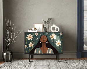 Комод с двумя дверками "Emerson Индианка" арт EM02/Art3 на заказ в интернет-магазине