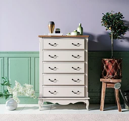 фото Комод «Leontina» на пять ящиков вертикальный арт ST9342 в интерьере
