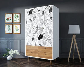 Шкаф трехстворчатый "Berber" принт 9 арт BB02/Print_09 на заказ
