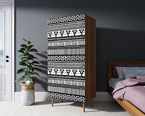 фото Шкаф малый двухстворчатый "Berber" принт 19 арт BB08/Print_19 в интерьере