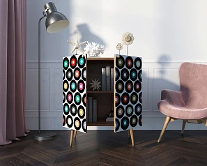 Комод "Berber" две дверки малый 37 принт арт BB38/Print_37