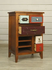 красивые Вертикальная тумба "Gouache Birch" арт M20006ETG/1, разноцветная в интернет-магазине