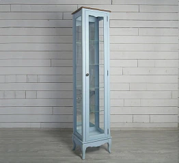 фото Шкаф "Leontina Blue" для посуды узкий/высокий арт ST9319RB