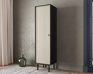 фото Шкаф c одной дверкой "Emerson" арт EM101/milky/L в интерьере