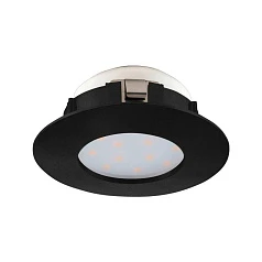 900743 Встраиваемый светильник PINEDA, 4,9W (LED), 3000K, IP20, IP44, ?78, пластик, черный на заказ