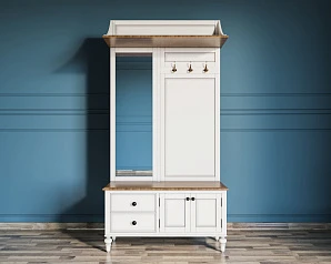 красивый Белая прихожая "Odri" с полкой в стиле прованс арт od2125 в интернет-магазине