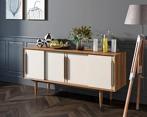 красивые Комод "Bruni white" четыре дверки арт BR23WH на заказ