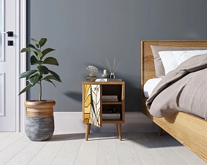 Тумбочка "Berber" с дверкой 08 принт арт BB21/Print_08, разноцветная