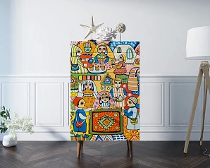 стильные Комод высокий "Berber" 1 принт арт BB10/Print_01