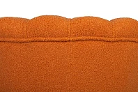 фото Низкое кресло ракушка Pearl Orange Boucle в интерьере