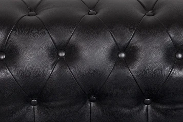стильный Диван из черной кожи Chesterfield Black Leather 2S на заказ