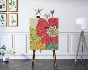 купить стильные Комод на высоких ножках "Berber" 5 принт арт BB09/Print_05 в интернет-магазине