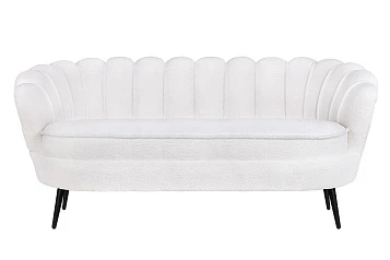 красивый Диван ракушка для гостиниц Pearl Triple Boucle на черных ножках в интернет-магазине
