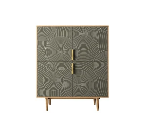 красивые Большой комод с четырьмя дверками "Line" R19/browngrey на заказ