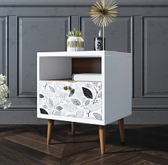 заказать стильные Тумбочка "Berber" с одним ящиком 9 принт арт BB06/Print_09, разноцветная