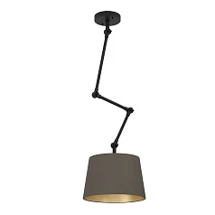 купить стильные 390198 Настенно-потолочный светильник PISTUNIO, 1x40W(E27), сталь, черн, текстиль, капучино, золотистый в интернет-магазине