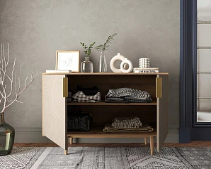 стильный Комод с двумя дверками "Line" R18/beige на заказ