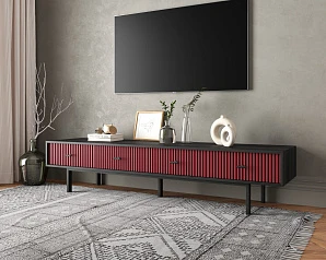 купить стильный Комод с четырьмя ящиками под TV "Emerson" арт EM06/red/L
