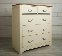 купить красивые Бежевый комод "Olivia" на пять ящиков арт GA2005C в интернет-магазине
