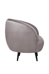 Мягкое кресло Small Benee Grey на черных ножках