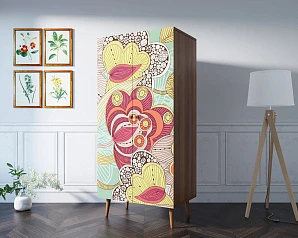 Шкаф малый двухстворчатый "Berber" принт 6 арт BB08/Print_06 на заказ в интернет-магазине