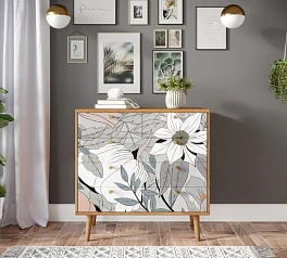 фото Комод "Berber" пять ящиков 50 принт арт BB36/Print_50 в интерьере