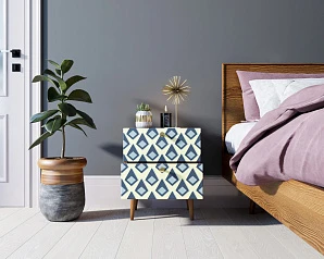 красивые Тумбочка "Berber" с двумя ящиками 13 принт арт BB03/Print_13, разноцветная на заказ