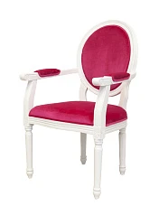 фото Мягкий стул с подлокотниками Diella Pink в интерьере