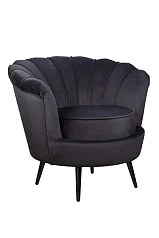 Низкое кресло ракушка Pearl черный V2 на заказ в интернет-магазине