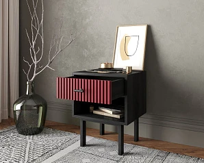 красивые Тумбочка с верхним ящиком "Emerson" арт EM11/red/L в интернет-магазине