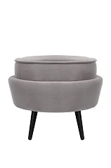 купить Пуф Pearl Adorn Grey на черных ножках в интернет-магазине