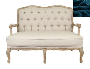 купить Прямой диван модерн Yareli синий в интернет-магазине