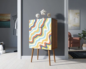 купить стильные Комод на высоких ножках "Berber" принт 21 арт BB09/Print_21 в интернет-магазине