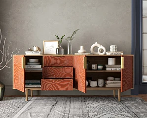 купить красивые Комод "Line" удлиненный R25/red в интернет-магазине