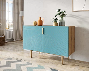 фото Комод с двумя дверками "Line" LN01/GR1/blue