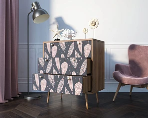 Комод "Berber" три ящика 40 принт арт BB40/Print_40 в интернет-магазине