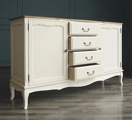 купить красивый Бежевый комод "Leontina" с дверками и ящиками арт ST9351 в интернет-магазине