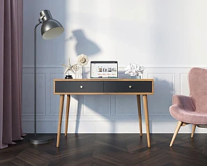 Стол рабочий "Berber" малый принт 33 арт BB32/Print_33 в интерьере