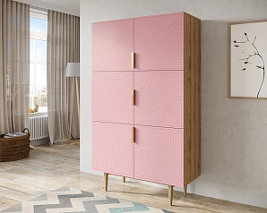 Большой комод с шестью дверками "Line" LN04/GR1/pink на заказ